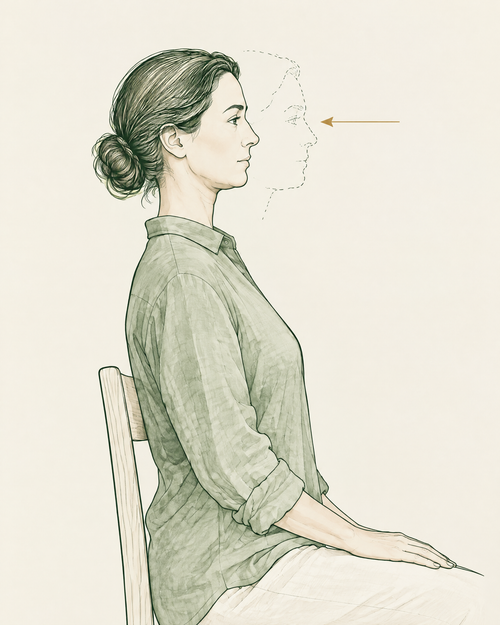 Esercizio illustrato: il doppio mento