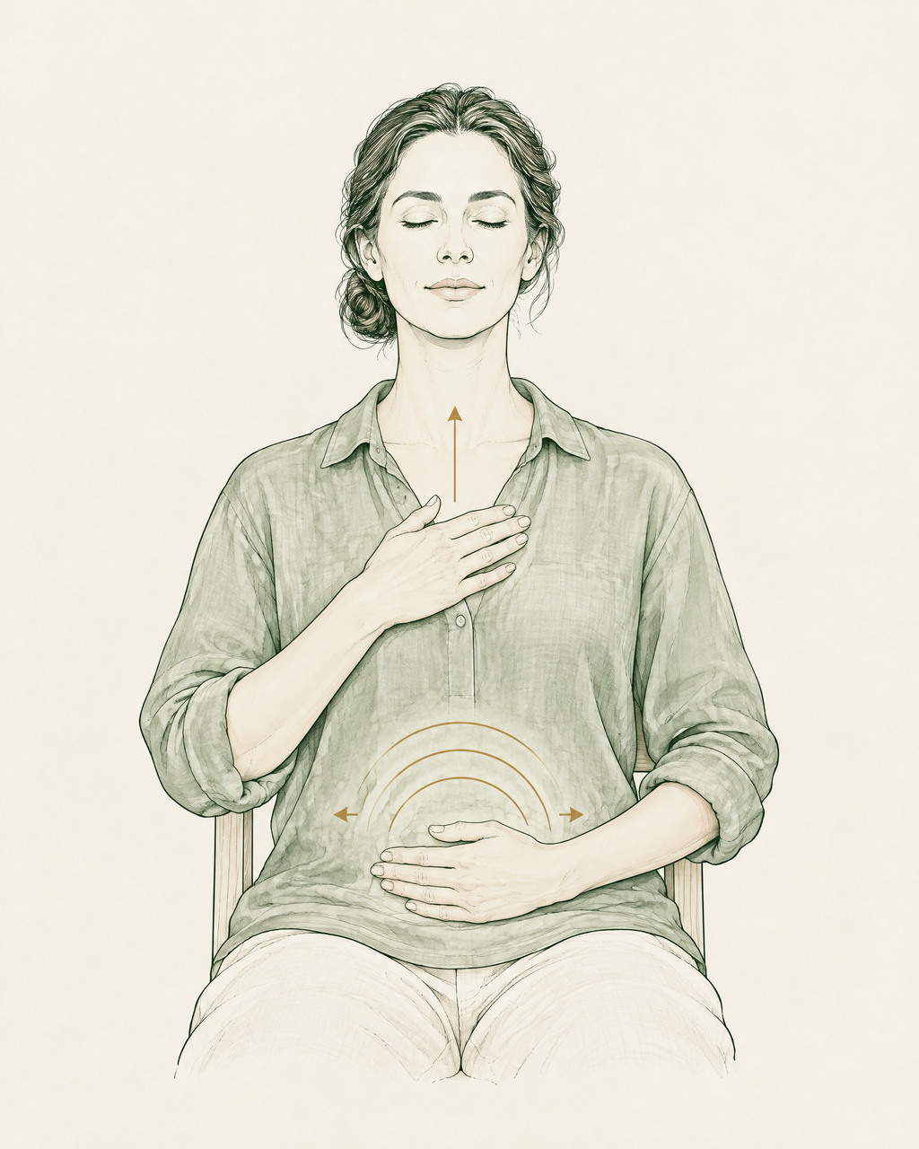 Esercizio illustrato: il respiro 4-6