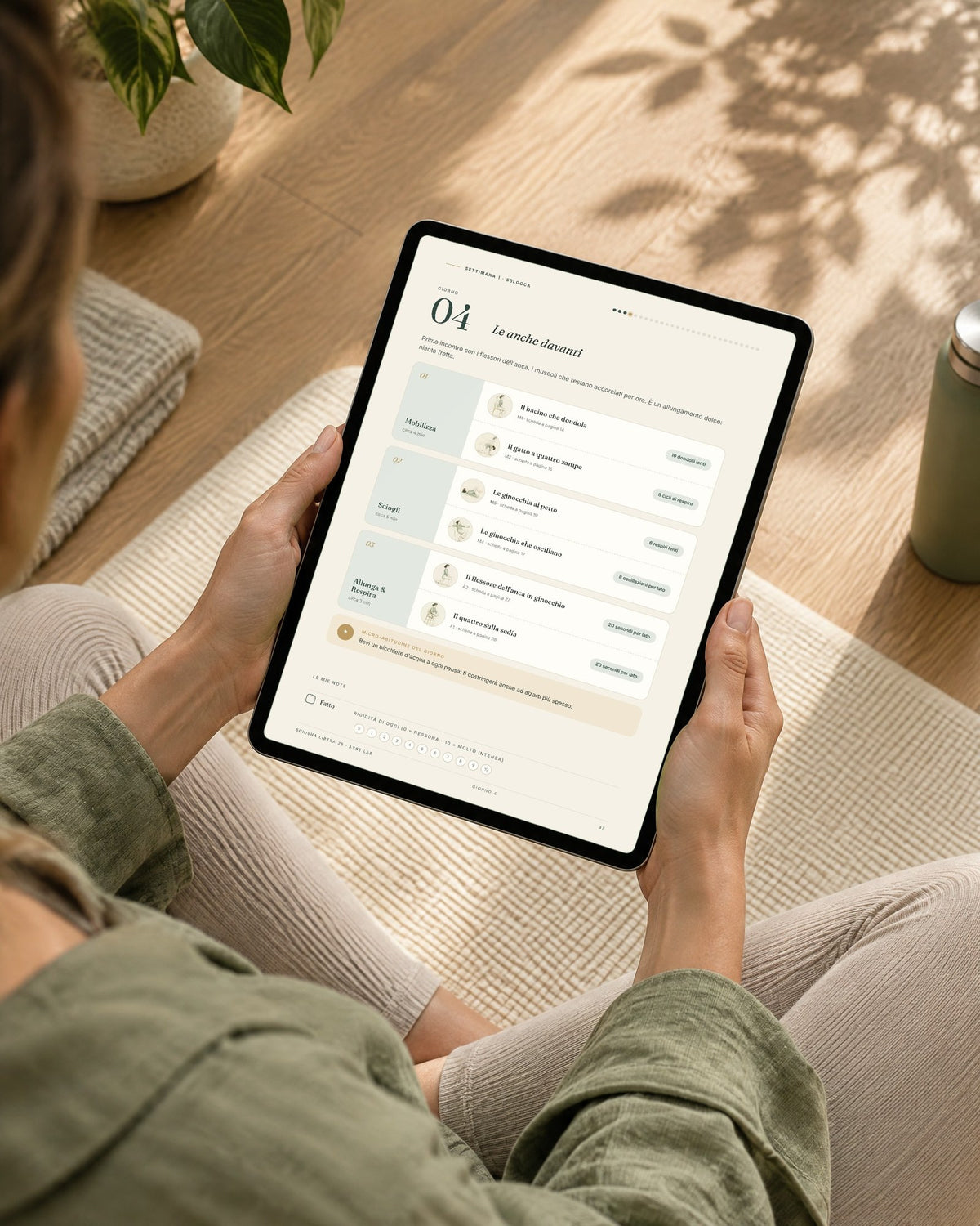 Una pagina del giorno di Schiena Libera 28 sul tablet